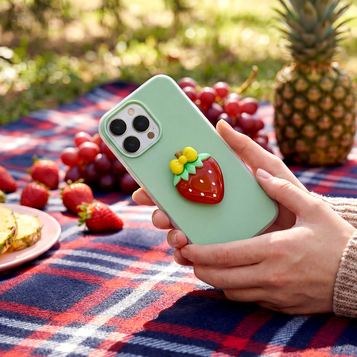 case with 3d fruit
